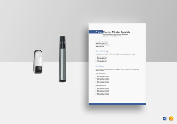 project meeting minutes template