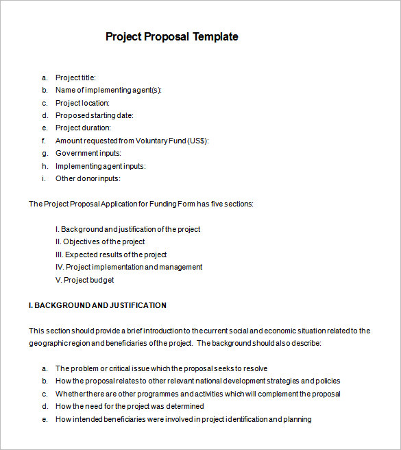 project proposal example