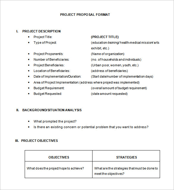 Da Project Proposal Format 58+ Project Proposal Templates - DOC, PDF