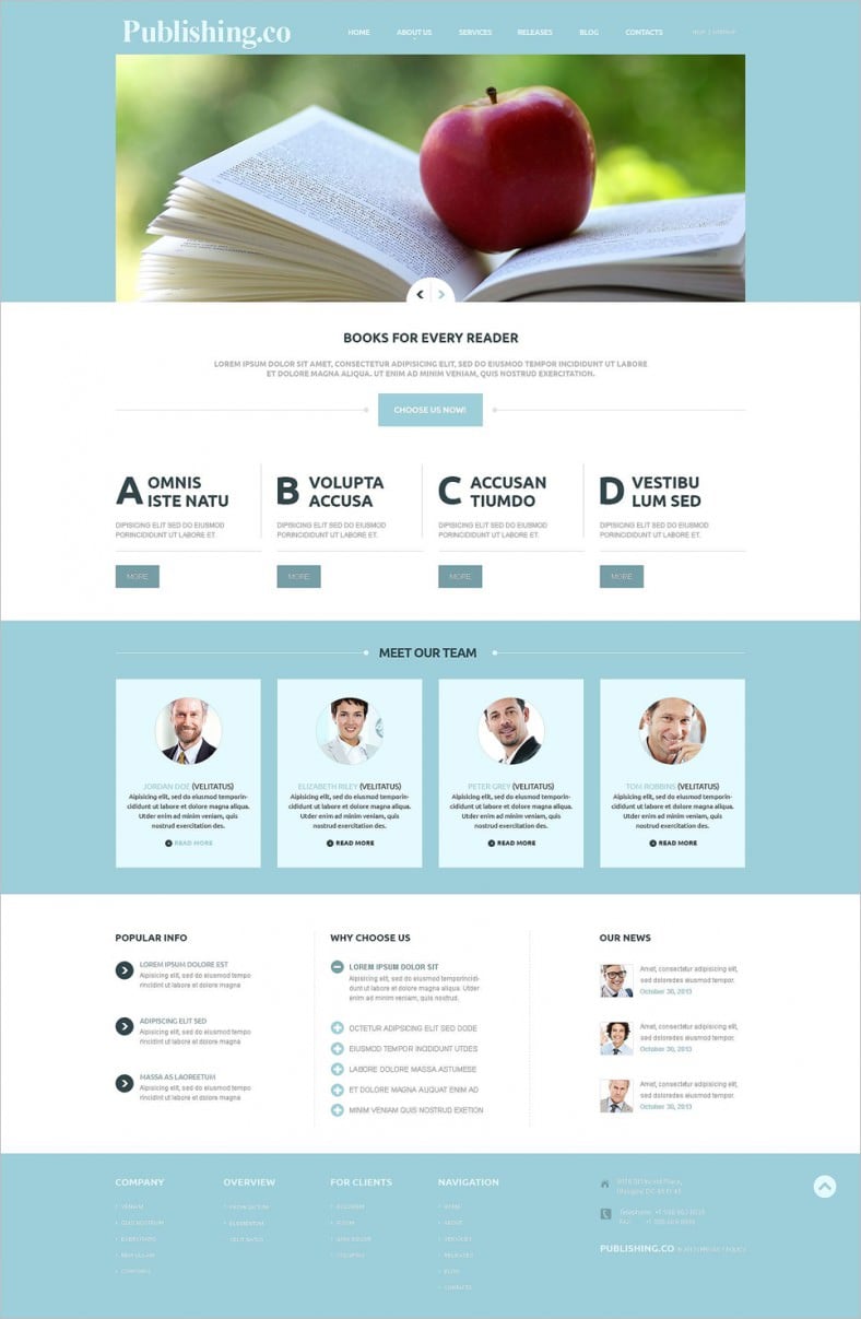 Publishing Company Responsive Joomla Template 788x1207