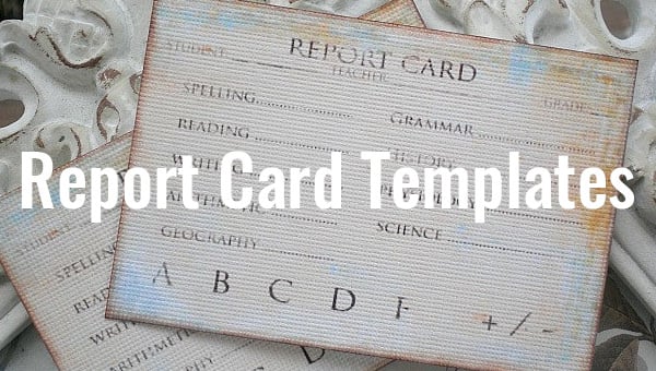 report card template