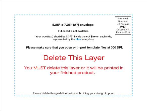 9 a7 envelope templates doc psd pdf free premium templates