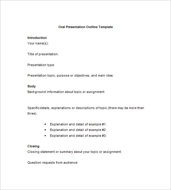 Oral Presentation Format 36