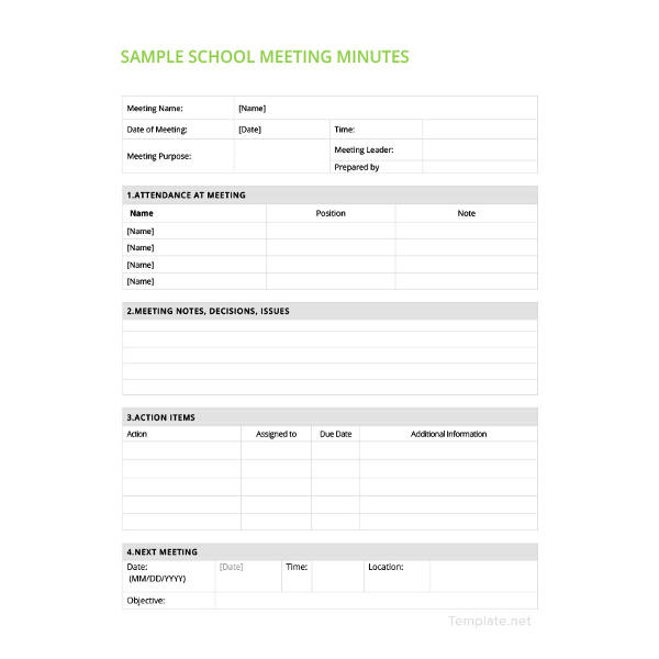 46+ Sample Minutes Of Meeting Templates - Doc, Pdf