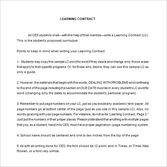 7-learning-contract-templates-samples-pdf-google-docs-word