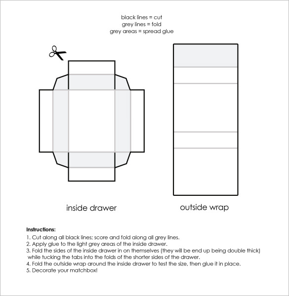 sample template for make cardboard gift boxes