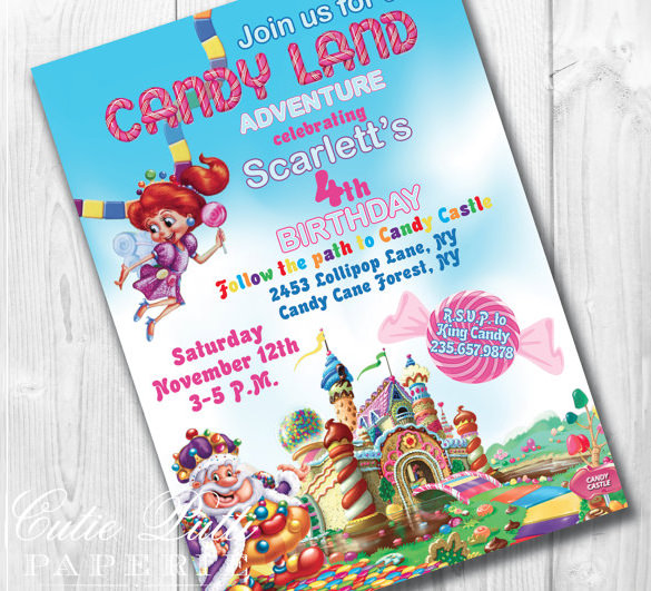 14+ Wonderful Candyland Invitation Templates - PSD, AI, Word, InDesign