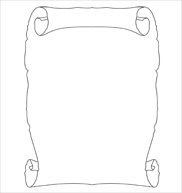 Scroll Printable Template  Free Printable Papercraft Templates