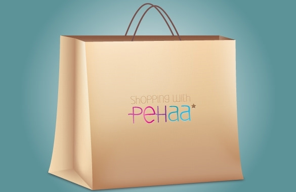 shopping paper bag template illustrator download