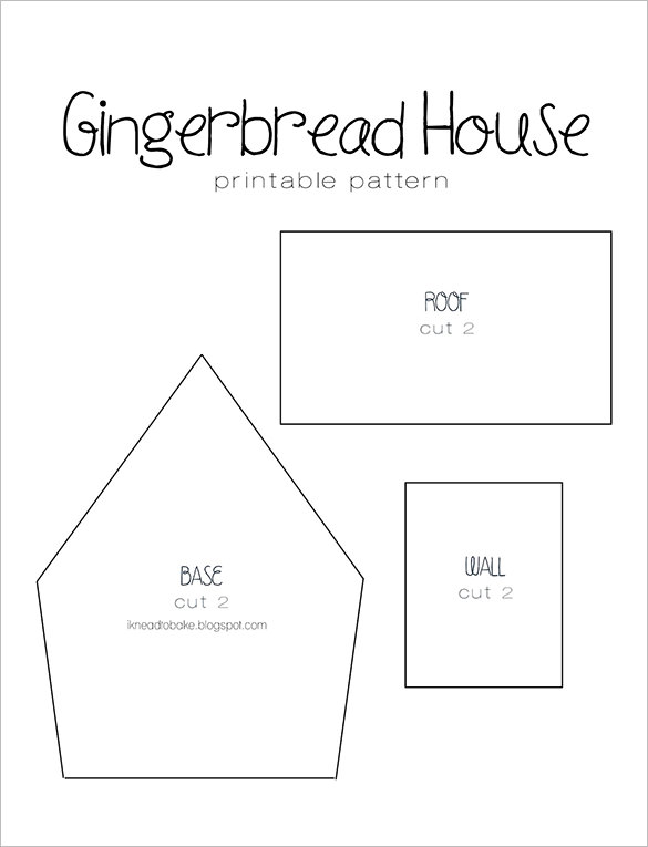 9 Patterns For Gingerbread Houses Template Monster