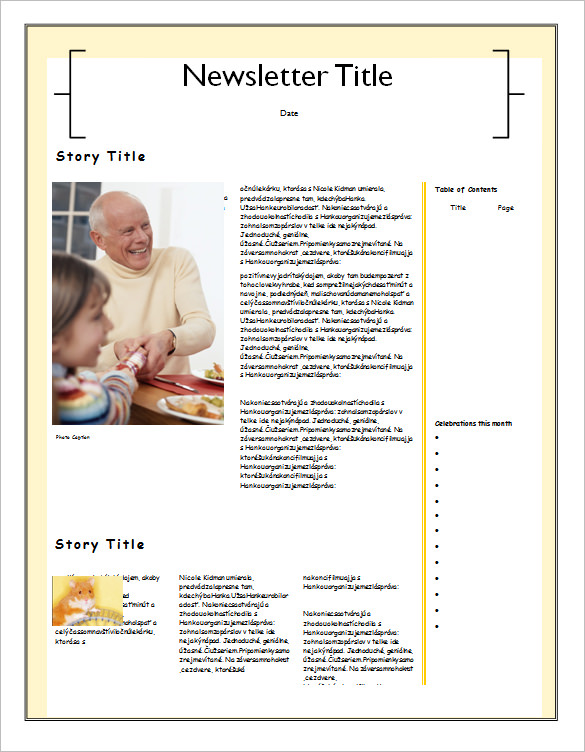 9 Family Newsletter Templates Free Word Documents Download 