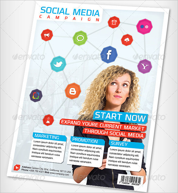 social media campaign advertising flyer