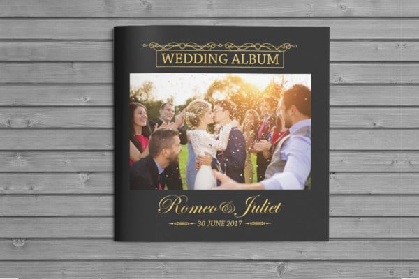 square wedding album