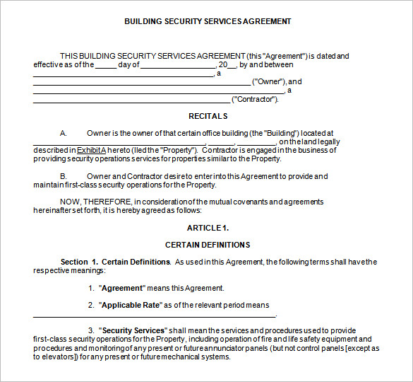 14+ Security Contract Templates - Word, PDF, Apple Pages, Google Docs