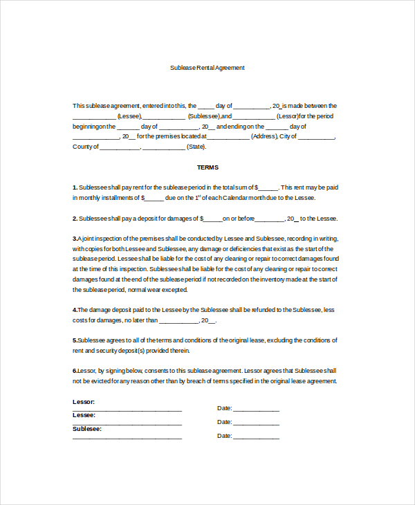 19+ Rental Agreement Templates Free Word, PDF Format Download