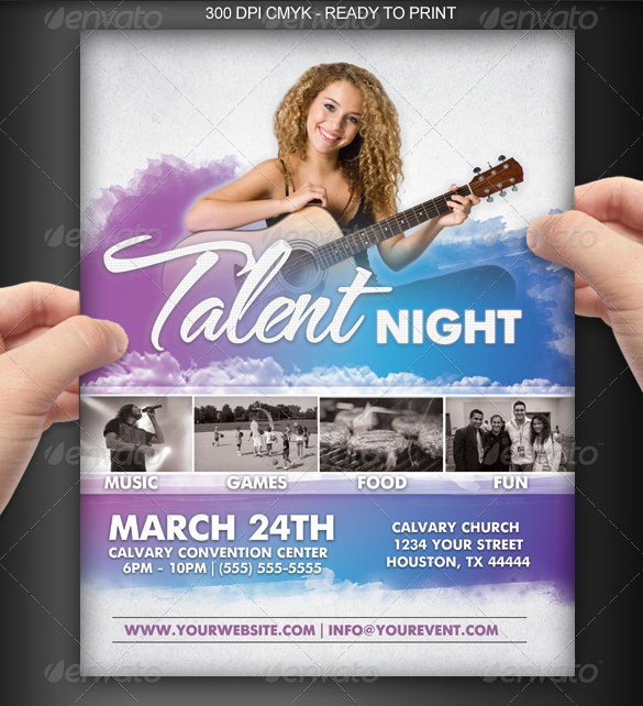 talent night show flyer