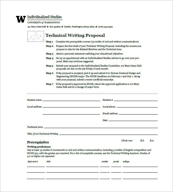 technical writing proposal pdf format