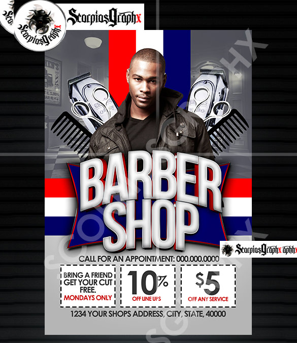 the barber shop flyer template