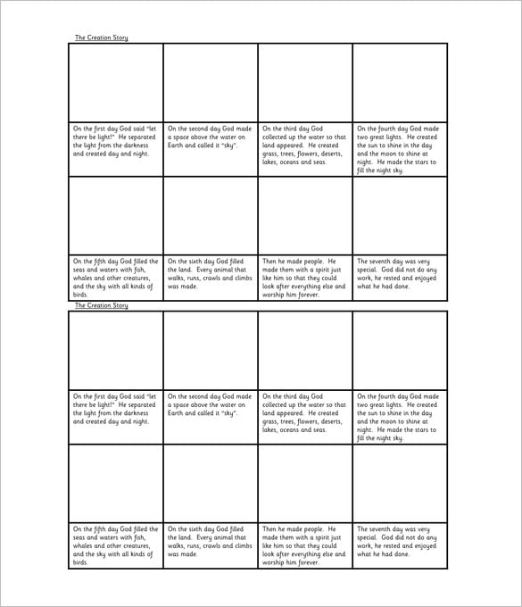 game storyboard template
