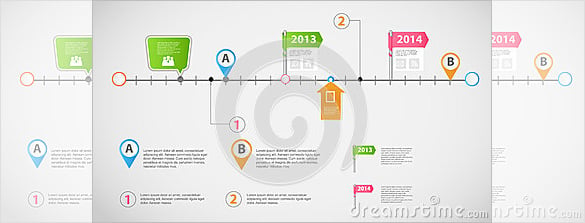 timeline infographic business template vector