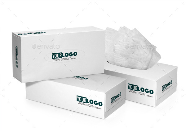 tissue box 3d perspective template