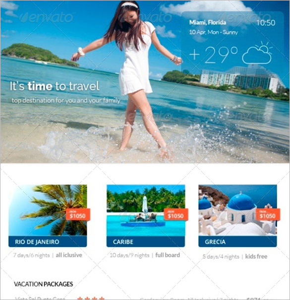 travel holiday e newsletter template