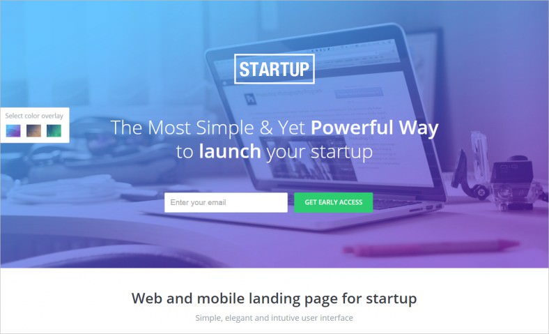unbounce landing page template for startups 788x