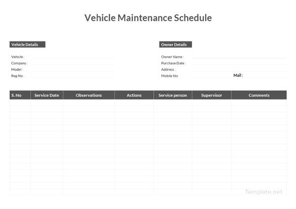 Maintenance Schedule Templates - 35+ Free Word, Excel, PDF Format ...