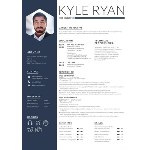 20+ Web Developer Resume Templates - DOC, PDF | Free & Premium Templates