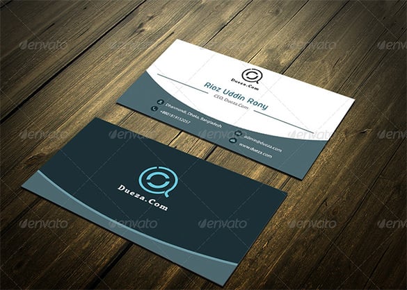 white blue visiting card psd template