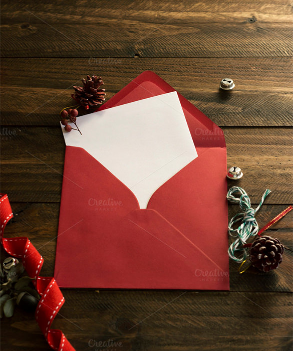 white letter in red envelope template for
