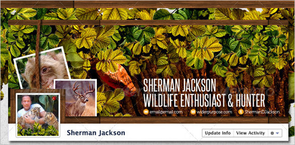 wildlife psd facebook timeline cover template