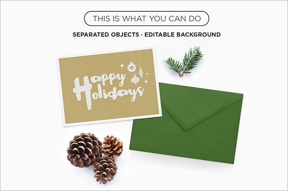 xmas greeting card and a7 envelope template download