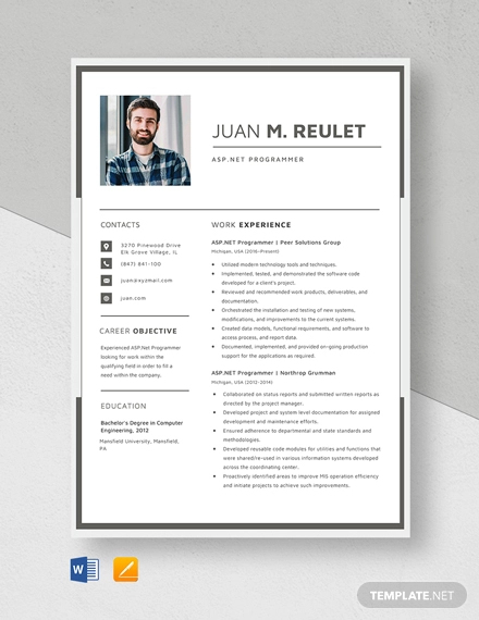 creative resume programmer