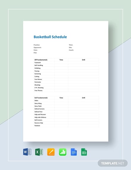 13 Basketball Schedule Templates amp Samples DOC PDF