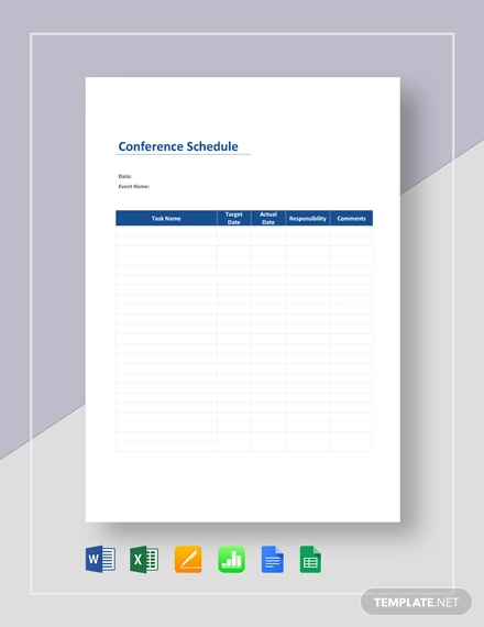 12+ Conference Schedule Templates - Word, PDF | Free & Premium Templates