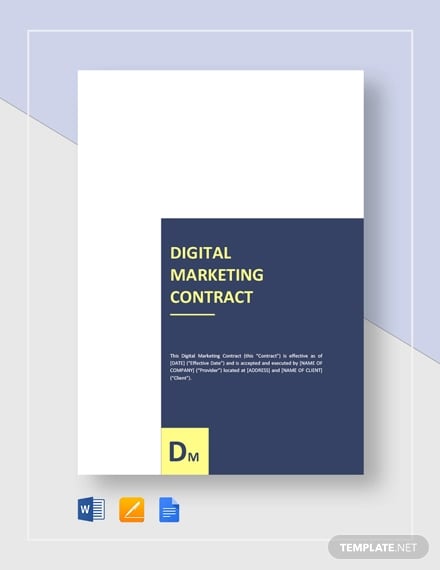 digital marketing contract