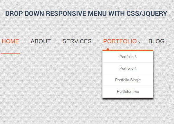 drop down responsive menu with css3 jquery