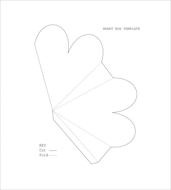 heart box template printable