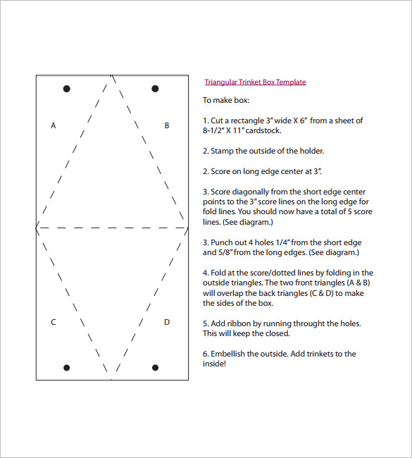 9 Triangle Box Templates Doc Pdf 0549