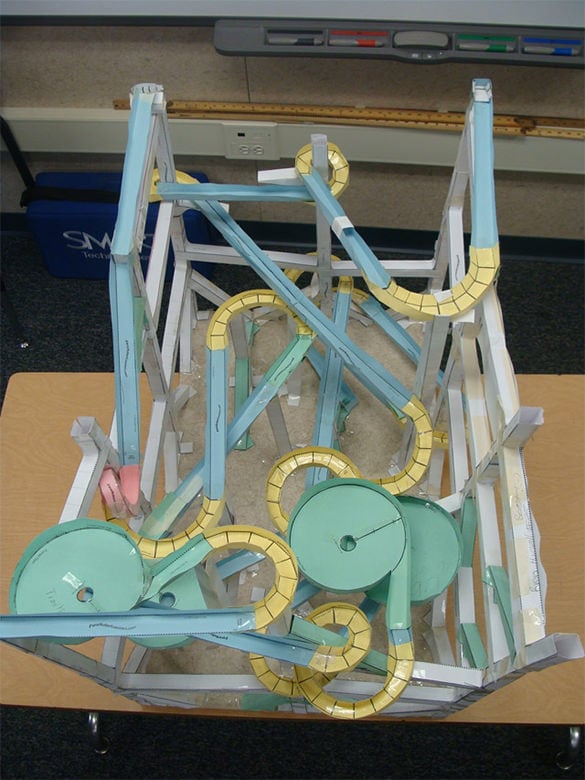 a paper roller coaster