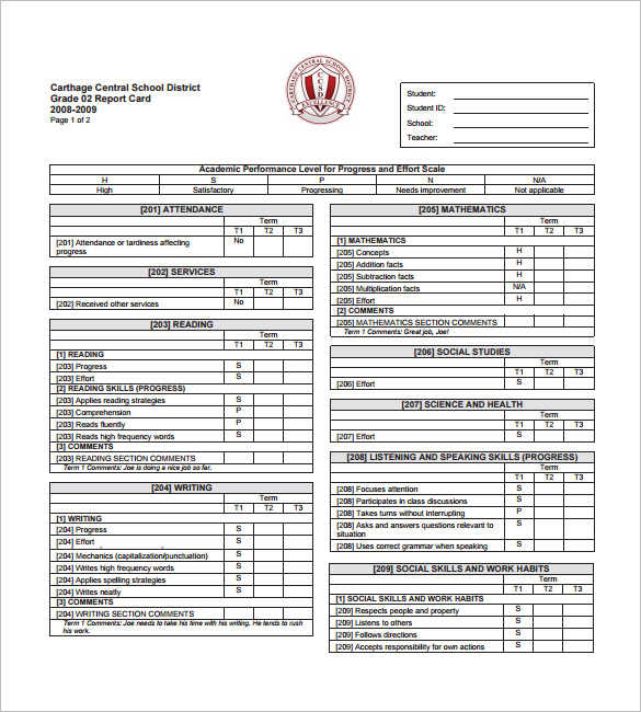27+ Progress Report Card Templates Google DOC, PDF, PSD, EPS, Word