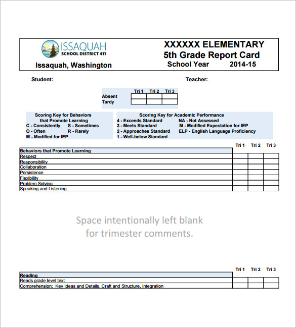 schools report card