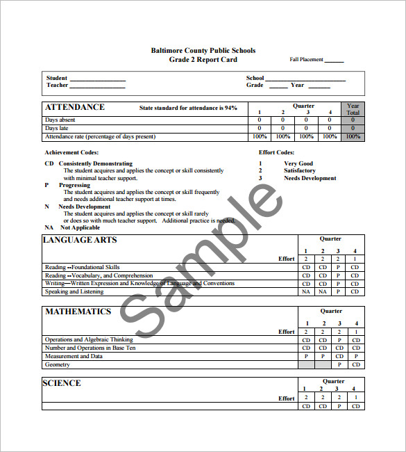 27+ Progress Report Card Templates - Google DOC, PDF, PSD ...