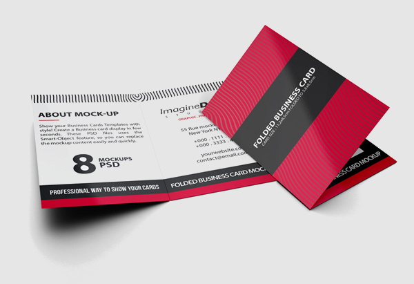 22 Folded Business Cards PSD AI Vector EPS