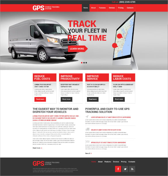 Trucking Company Website Template from images.template.net