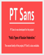 PT Sans Font