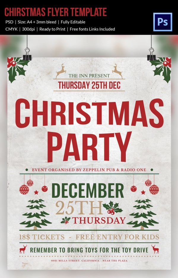 Free christmas party flyer