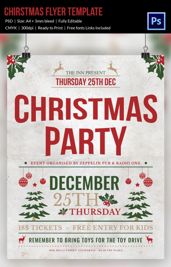 Free christmas party flyer