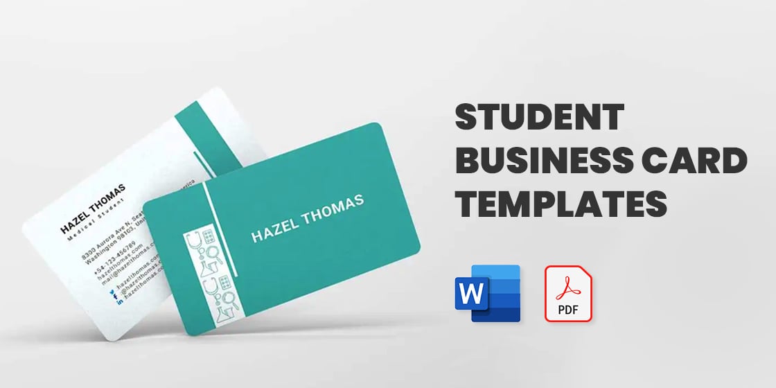 student business card templates – psd word pages